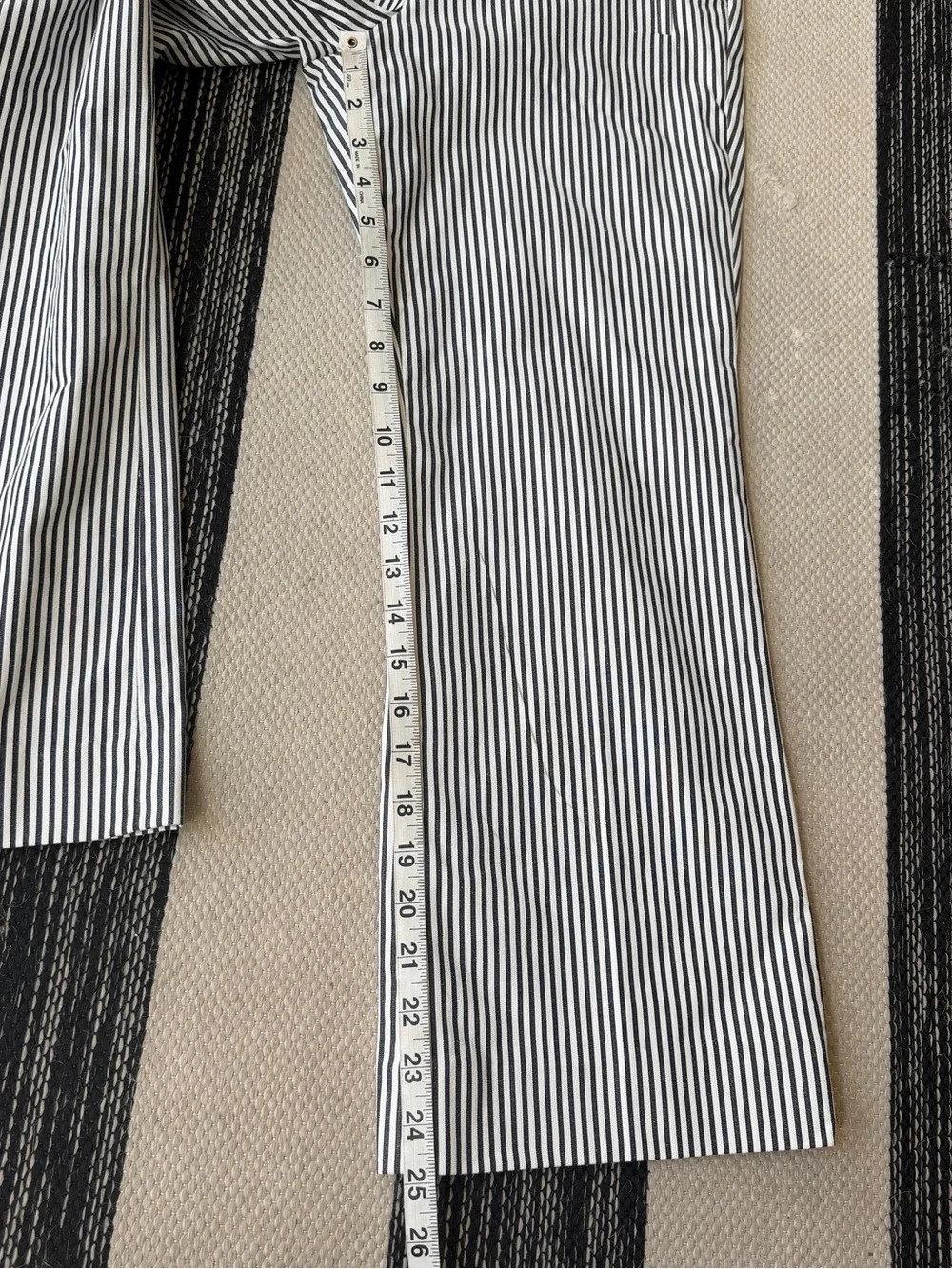 J. Crew Women's Black and White Striped Capri Ankle Dress Pants Size 4 NWT